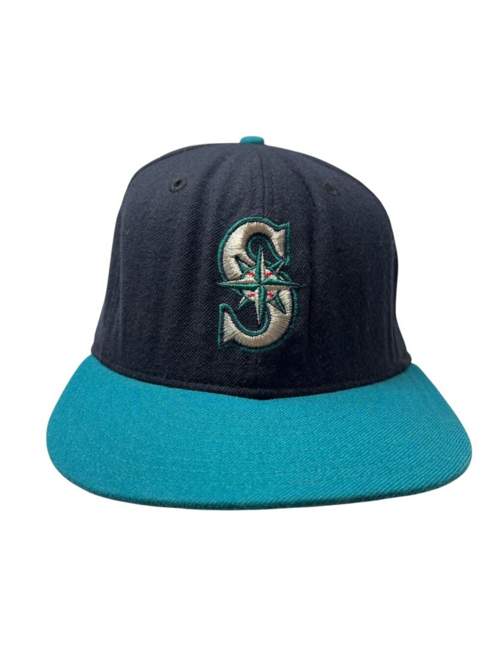 Seattle Mariners New Era 5950 Diamond Collection 7 3/8 Vintage Wool Hat Cap 90's